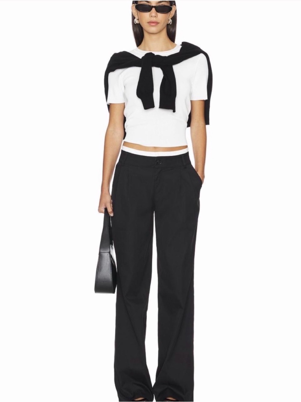 ALL THE WAYS Ava Wide-Leg Trouser Black / White
Contrast Waist Size XS